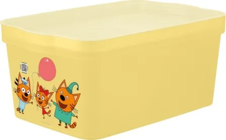 Купить Ящик для хранения Три Кота 7,5 л, Plast Team в интернет-магазине Akvilon.kz