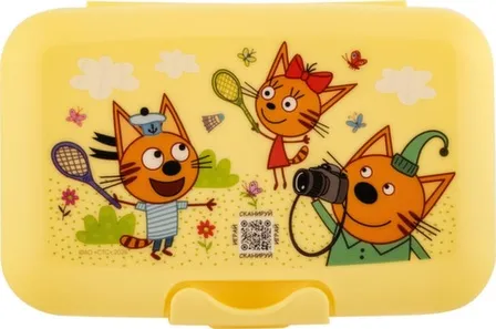 Купить Ланч-бокс Три Кота 0,7 л, Plast Team в интернет-магазине Akvilon.kz