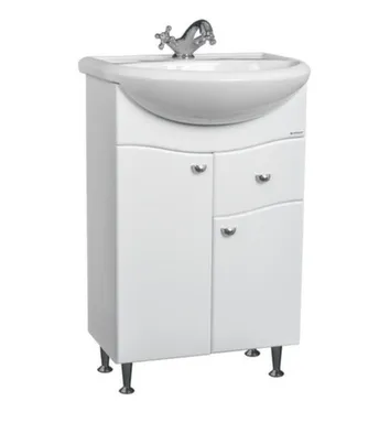 Купить Тумба Волна с верхним ящиком В1, с умывальником Уют 55 см, ДОМИНО в интернет-магазине Akvilon.kz