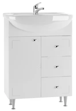 Купить Тумба Классик с 3 ящиками с умывальником Уют 60 см/Амур 60 см, ДОМИНО в интернет-магазине Akvilon.kz