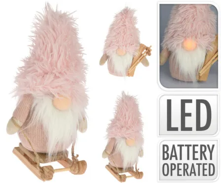 Купить Статуэтка Гном, с подсветкой, раб. от бат. 2xCR2032 (в компл), разм. 15x11x23см, в асс, Koopman в интернет-магазине Akvilon.kz