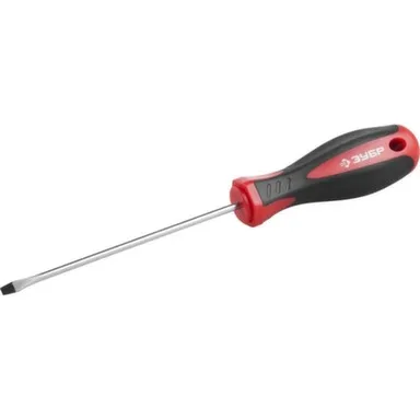 Купить Отвертка прямая, с магнитным наконечником, SL3x100 мм, двухкомпонентная рукоятка, ЗУБР в интернет-магазине Akvilon.kz