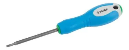 Купить Отвертка TORX №25, 100 мм, трехкомпонентная рукоятка, цветовая индикация типа шлица, ЗУБР в интернет-магазине Akvilon.kz