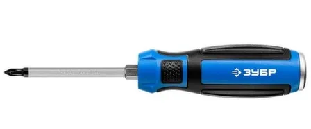Купить Отвертка ударная, сквозной Cr-V стержень, PH2x100 мм, усилитель под ключ, магнитный наконечник, двухкомп. рукоятка, ЗУБР в интернет-магазине Akvilon.kz