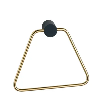 Купить Держатель полотенец кольцо черный/золото, Vilonty в интернет-магазине Akvilon.kz