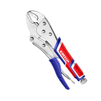Купить Клещи зажимные с фиксатором 250 мм, EMTOP в интернет-магазине Akvilon.kz