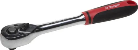 Купить Трещотка для торцевых головок 1/4", хроматированное покрытие, ЗУБР в интернет-магазине Akvilon.kz