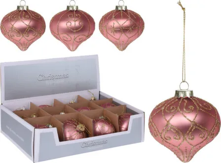 Купить Ёлочное украшение Луковка диам. 8см, в асс, Koopman в интернет-магазине Akvilon.kz