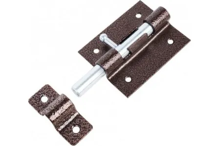 Купить Задвижка накладная ЗД-9, 120x65 мм, круглый ригель D14 мм, L150 мм, медь, 1 шт, Tech-Krep в интернет-магазине Akvilon.kz