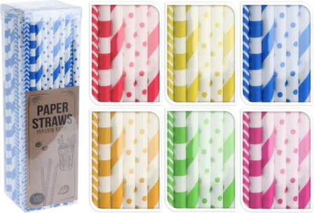 Купить Соломки для коктейля, 100 шт, в ассортименте, Koopman в интернет-магазине Akvilon.kz