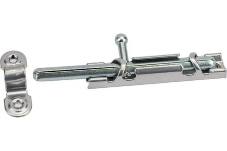 Купить Задвижка накладная ЗТ, 82x14,5 мм, круглый ригель D14 мм, L104 мм, хром, 1 шт, Tech-Krep в интернет-магазине Akvilon.kz