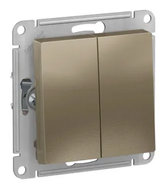Купить Шампань переключатель проходной2 - клав. 10А Atlas в интернет-магазине Akvilon.kz