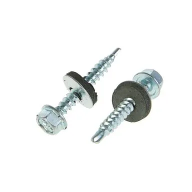 Купить Саморезы кровельные с буром 4,8x35 (белый цинк 4 шт), Стройбат в интернет-магазине Akvilon.kz