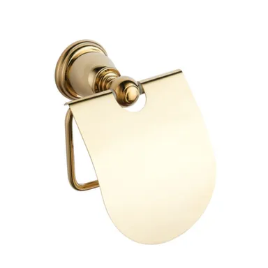 Купить Держатель туалетной бумаги с крышкой золото, Vilonty в интернет-магазине Akvilon.kz