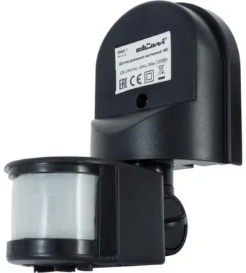 Купить Датчик движения DD-01 настенный 180град. 1200Вт 10-420с 5-12м 3-2000Лк IP44 черн. Duwi 25824 7 в интернет-магазине Akvilon.kz