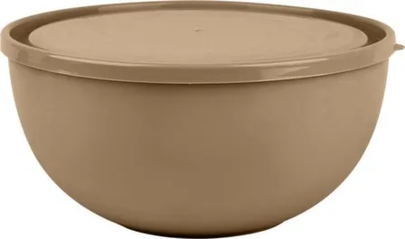 Купить Салатник Galaxy с крышкой, шоколадный мокко, 4 л, 260x255x130 мм, Plast Team в интернет-магазине Akvilon.kz