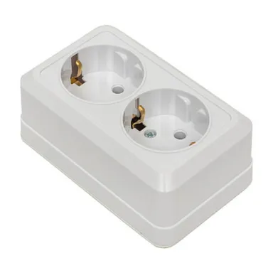 Купить Розетка 2- мест. 16А з/к Рим в интернет-магазине Akvilon.kz