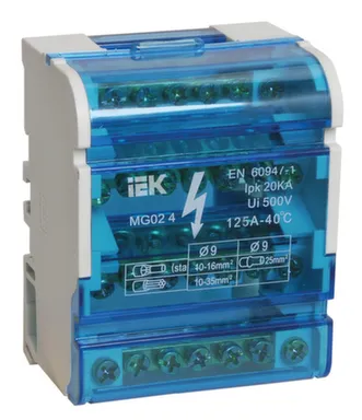 Купить Шина на DIN-рейку в корпусе (кросс-модуль) ШНК 4x7 3L+PEN в интернет-магазине Akvilon.kz