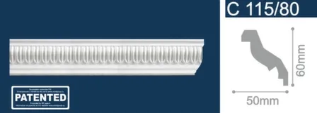 Купить Плинтус потолочный 60x50x2000мм, Solid в интернет-магазине Akvilon.kz