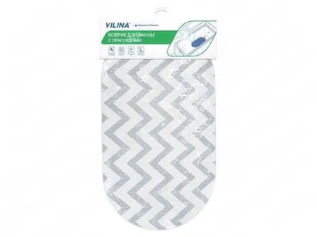 Купить Коврик для ванны с присосками Bubbles, зигзаги, 38x69 см, Vilina в интернет-магазине Akvilon.kz