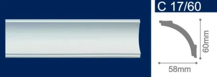 Купить Плинтус потолочный 60x58x2000мм, Solid в интернет-магазине Akvilon.kz