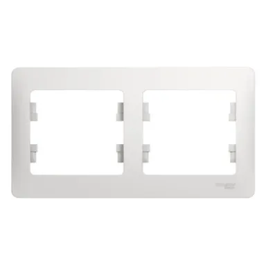 Купить Рамка 2-местная Schneider Electric Glossa Белый в интернет-магазине Akvilon.kz