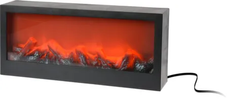 Купить Светильник электрический LED Камин, разм. 45x10x20см, раб. от бат. 3xС (не в компл) и адаптора (не в компл) с таймером, Koopman в интернет-магазине Akvilon.kz