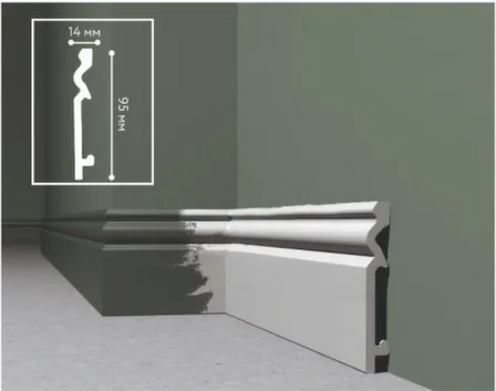 Купить Плинтус 95x14x2000мм UHD Polymer, Solid в интернет-магазине Akvilon.kz