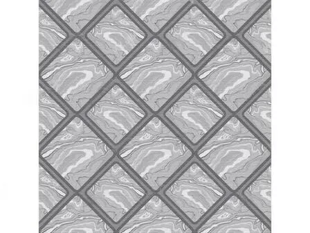 Купить Коврик напольный противоскользящий Элемент, Мрамор в кубе серый, 65x100 см, Vilina в интернет-магазине Akvilon.kz