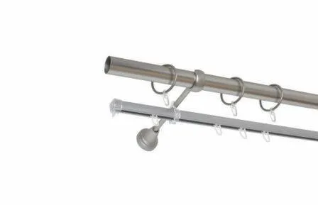 Купить Карниз металл гладкий d16мм 240см хром, Delfa в интернет-магазине Akvilon.kz