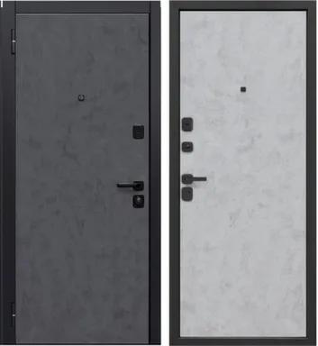 Купить Дверь металлическая 7,5см Монтана (бетон лофт графит) Бетон серый Феррони Левое 960 в интернет-магазине Akvilon.kz