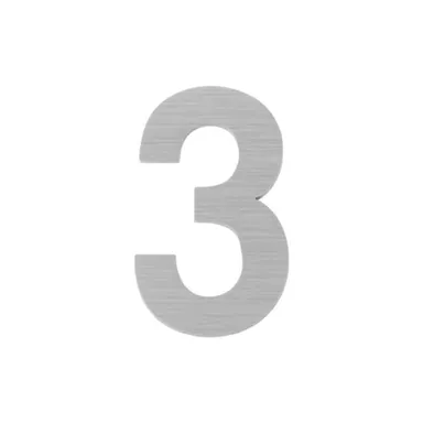 Купить Цифра самоклеящаяся сатинированный хром 3 в интернет-магазине Akvilon.kz