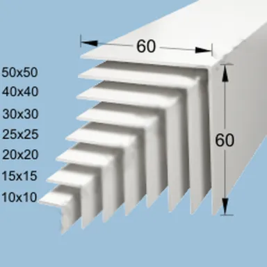 Купить Угол ПВХ отделочный 40x40x2700 мм Белый в интернет-магазине Akvilon.kz