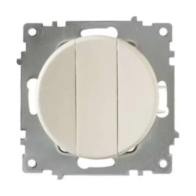 Купить Выключатель 3-клавишный OneKeyElektro Бежевый в интернет-магазине Akvilon.kz