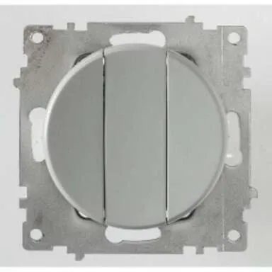 Купить Выключатель 3-клавишный OneKeyElektro Серый в интернет-магазине Akvilon.kz