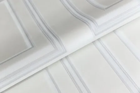 Купить Обои Буазери мотив белый винил/флизелин (тиснёные) 1,06x10 в интернет-магазине Akvilon.kz