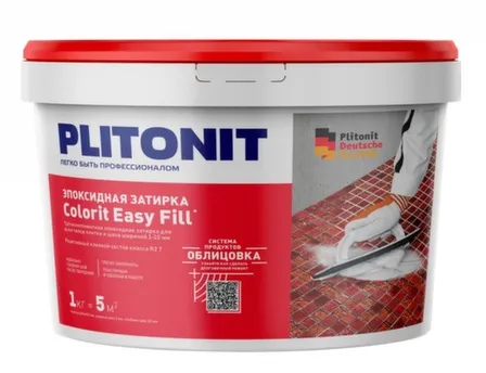 Купить Затирка для кафеля эпоксидная Colorit Easy Fill, титановый, 1 кг, Plitonit в интернет-магазине Akvilon.kz