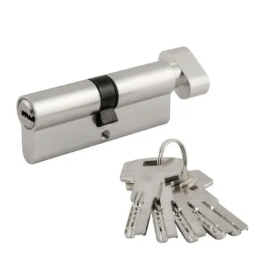 Купить Цилиндровый механизм симметричный ЛПВ-90 ЕСО Z 45-45 мм хром, Нора-М в интернет-магазине Akvilon.kz