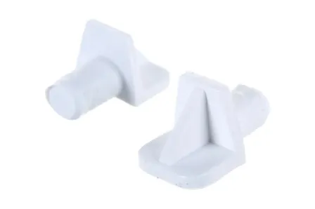 Купить Полкодержатель пластмассовый лопаточка D6 мм, белый, 16 шт, Стройбат в интернет-магазине Akvilon.kz