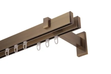 Купить Карниз профильный Флэт Лайн, двухрядный, антик, 13x31 мм, 3 м, LM Decor в интернет-магазине Akvilon.kz