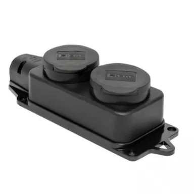 Купить Колодка однофазная, 2 места, с заглушками, каучуковая EKF в интернет-магазине Akvilon.kz