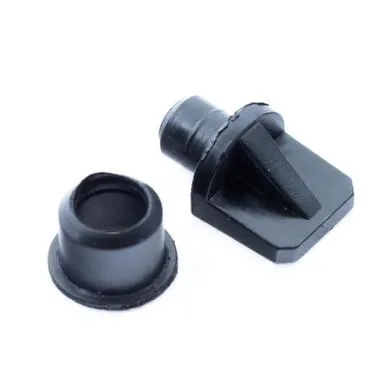 Купить Полкодержатель пластмассовый с втулкой, лопаточка, D7 мм, черный, 16 шт, Стройбат в интернет-магазине Akvilon.kz