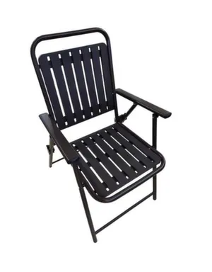 Стул садовый складной 90×42×42 см черный в интернет-магазине Akvilon.kz