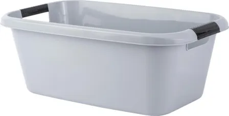 Купить Таз Bergen 20л с ручками прямоугольный серый шторм, Plast Team в интернет-магазине Akvilon.kz