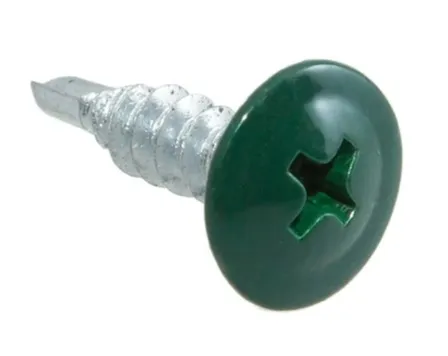 Купить Саморезы для тонких пластин с буром 4,2x16 мм, темно-зеленый/белый цинк, 20 шт, Стройбат в интернет-магазине Akvilon.kz