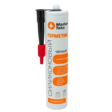 Купить Герметик силиконовый универсальный ProfiMaster, черный, 290 мл, Masterteks в интернет-магазине Akvilon.kz