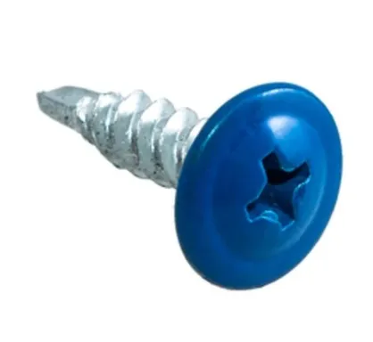 Купить Саморезы для тонких пластин с буром 4,2x16 мм, синий/белый цинк, 20 шт, Стройбат в интернет-магазине Akvilon.kz
