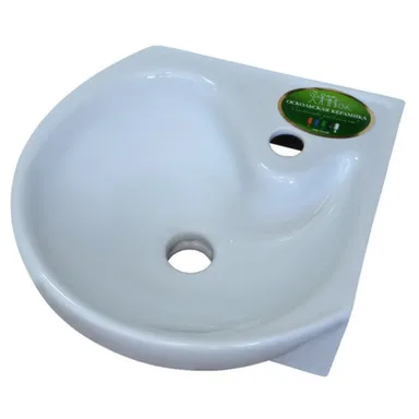 Купить Угловой умывальник Радуга 36 см, Оскольская Керамика в интернет-магазине Akvilon.kz