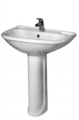 Купить Умывальник на пьедестале Престиж белый 63 см, Оскольская Керамика в интернет-магазине Akvilon.kz