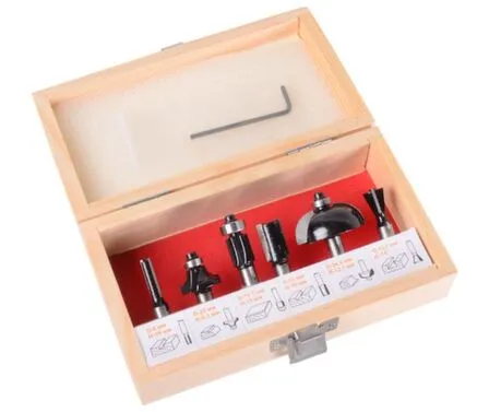 Купить Набор фрез по дереву 6шт.(хвостовик 8мм), кейс Вихрь в интернет-магазине Akvilon.kz